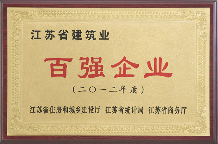 2012年江蘇省百強企業